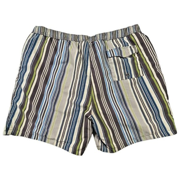 Tommy Bahama Men’s Striped Reversible Swim Trunks w/ Pockets - Large - Picture 5 of 11